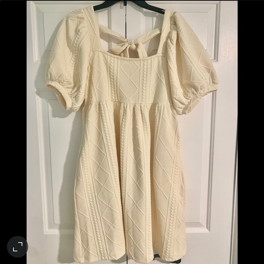 Cable Knit Babydoll Dress